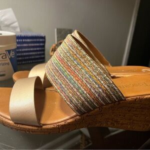 Colorful Woven Wedge Sandals